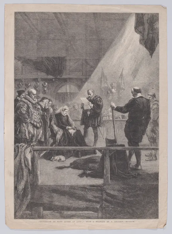 Execution of Mary, Queen of Scots, from "Illustrated London News" Wall Art by William Luson Thomas - High-Resolution Digital Print