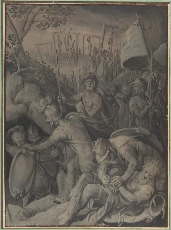 Execution of the Five Kings of the Amorites Wall Art by Joachim Beuckelaer - High-Resolution Digital Print