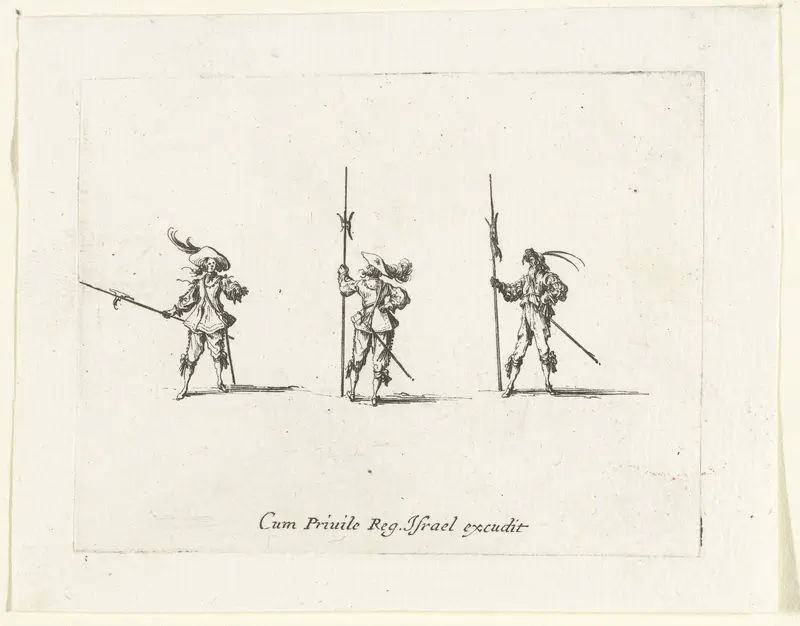 Exercities met een hellebaard Wall Art by Jacques Callot - High-Resolution Digital Print