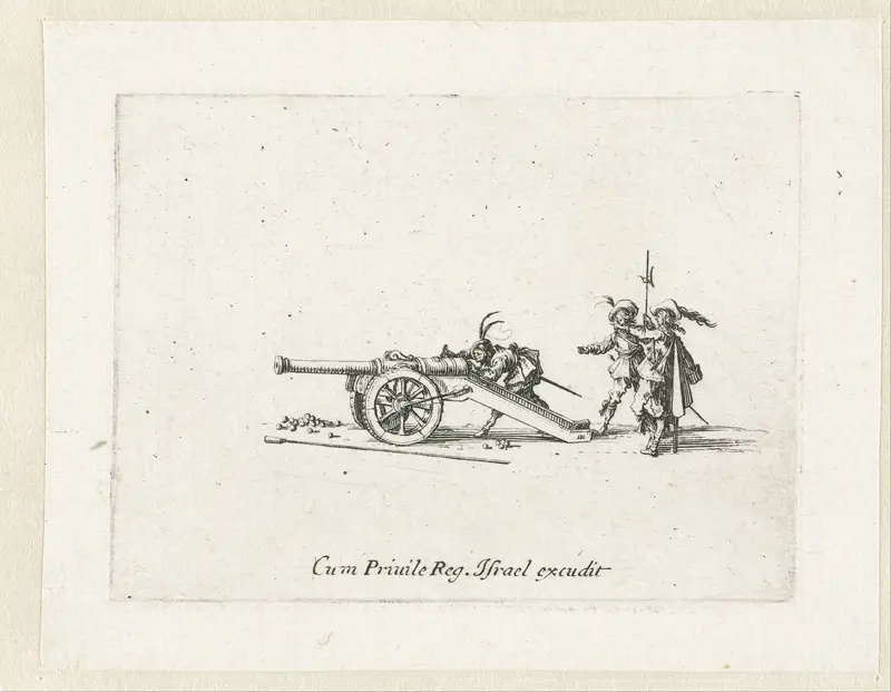 Exercities met een kanon: richten van een kanon Wall Art by Jacques Callot - High-Resolution Digital Print