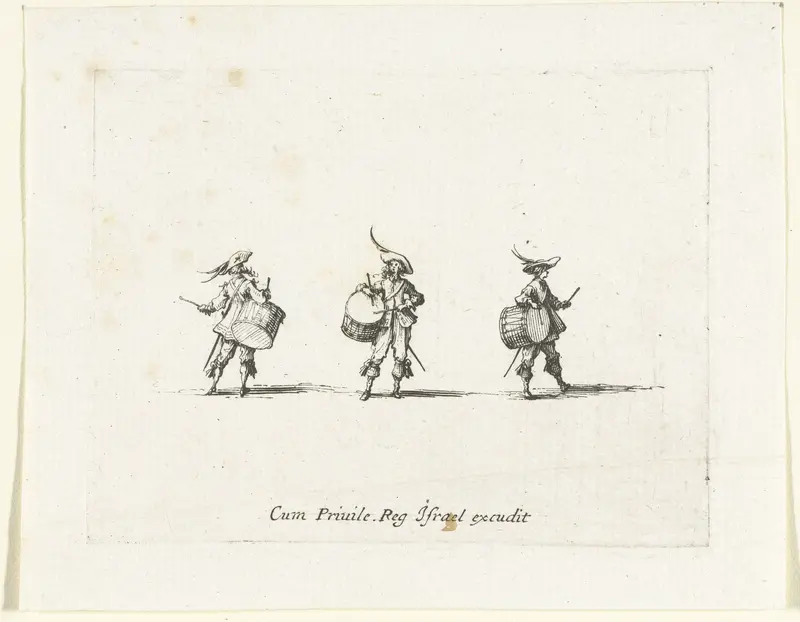 Exercities met een trommel Wall Art by Jacques Callot - High-Resolution Digital Print