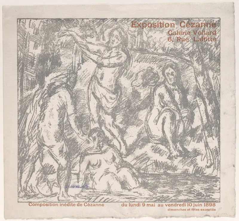 Exhibition Announcement and Catalogue for a Cézanne show at the Galerie Vollard (May 9–June 10, 1898) Wall Art by Paul Cézanne - High-Resolution Digital Print