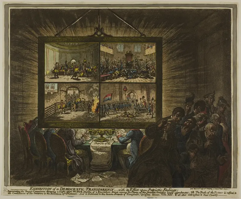 Exhibition of a Democratic Transparency, with its Effect Upon Patriotic Feelings