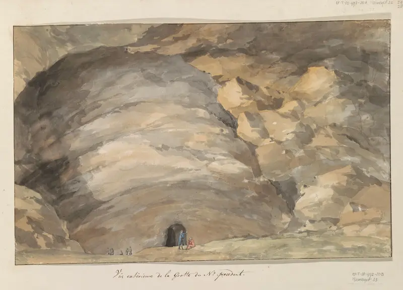Exterieur van grot Santa Maria Capella Wall Art by Louis Ducros - High-Resolution Digital Print