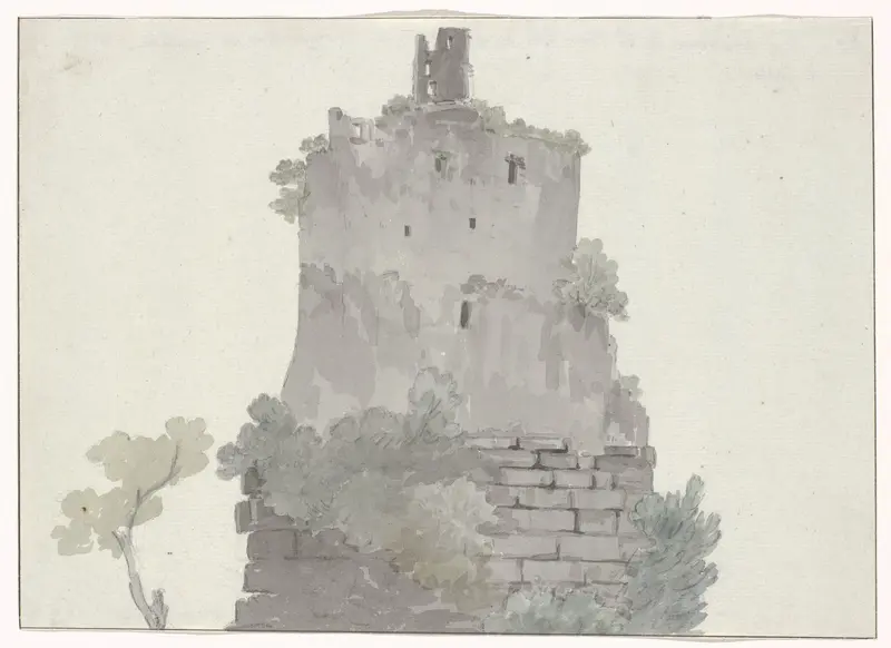 Exterieur van het graf van Ciceron tussen Itri en Gaeta Wall Art by Louis Ducros - High-Resolution Digital Print