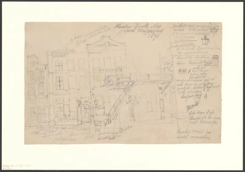 Exterieur van theater Tivoli Wall Art by Johan Martinus Anthon Rieke - High-Resolution Digital Print