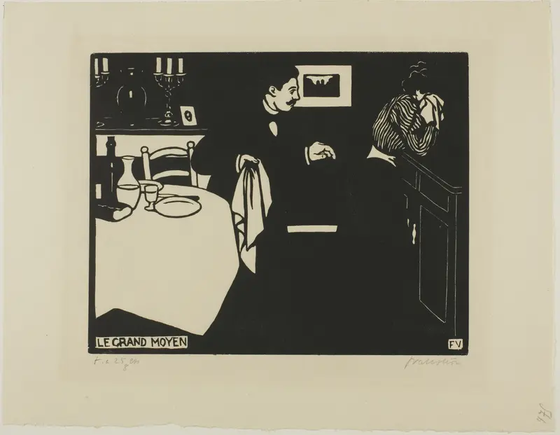Extreme Measure, plate six from Intimacies Wall Art by Félix Edouard Vallotton - High-Resolution Digital Print