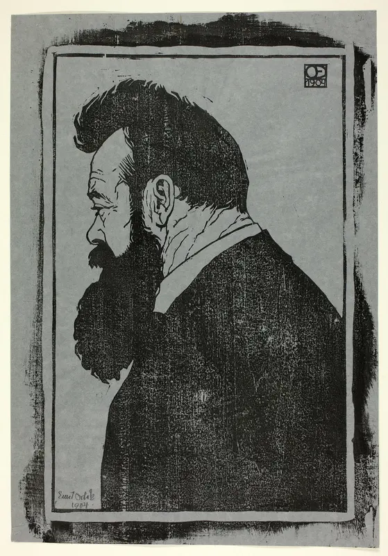 F. Hodler Wall Art by Emil Orlik - High-Resolution Digital Print