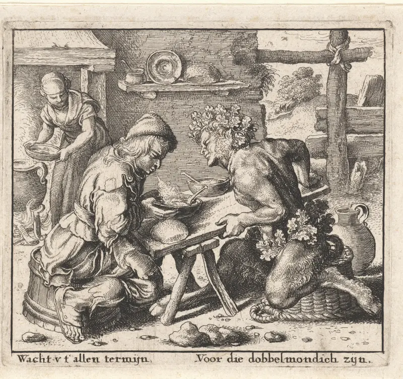 Fabel van de satyr en de boer Wall Art by Wenceslaus Hollar - High-Resolution Digital Print