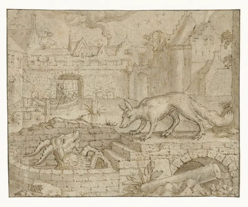 Fabel van de vos en de geit Wall Art by anonymous - High-Resolution Digital Print