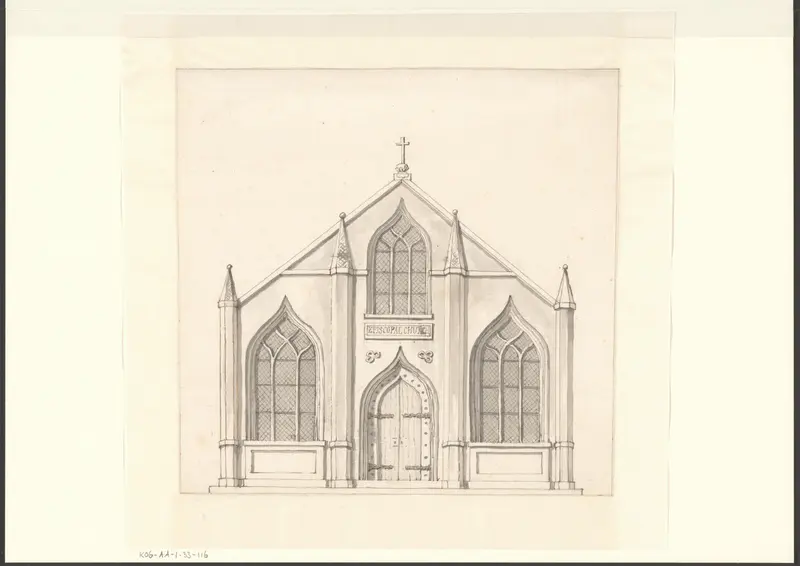 Façade van de Christ Church te Amsterdam Wall Art by anonymous - High-Resolution Digital Print