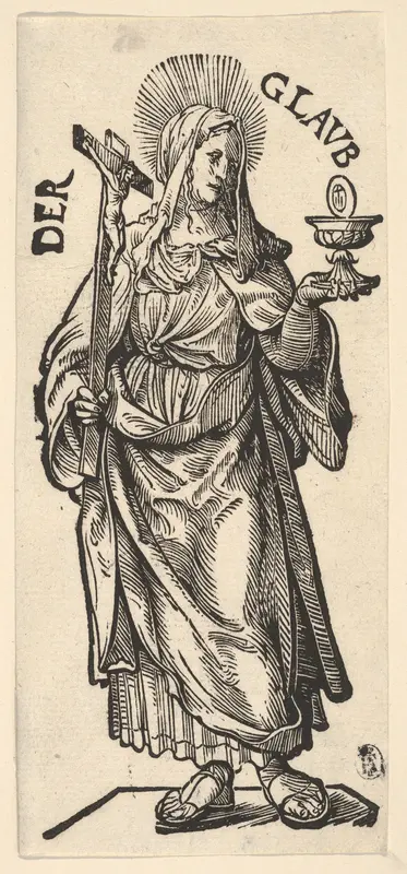 Faith (Der Glaub), from "The Seven Virtues" Wall Art by Hans Burgkmair - High-Resolution Digital Print