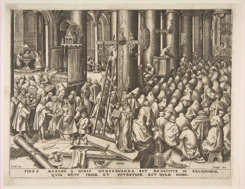 Faith (Fides), from "The Virtues" Wall Art by Pieter Bruegel the Elder - High-Resolution Digital Print
