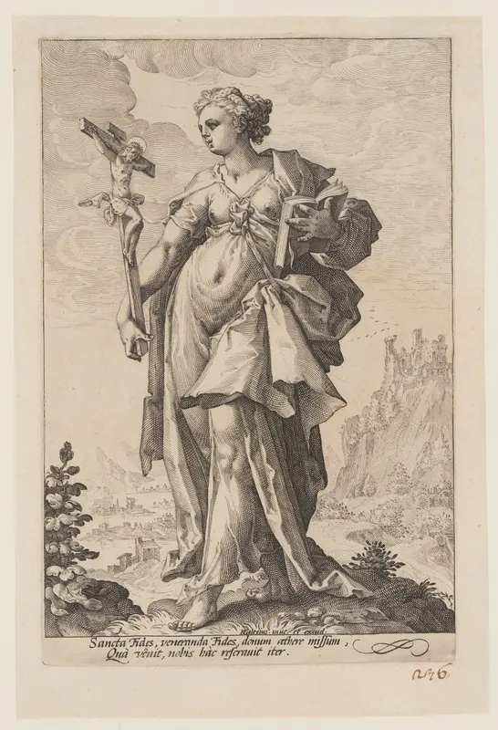 Faith, from The Virtues Wall Art by Jacob Matham - High-Resolution Digital Print