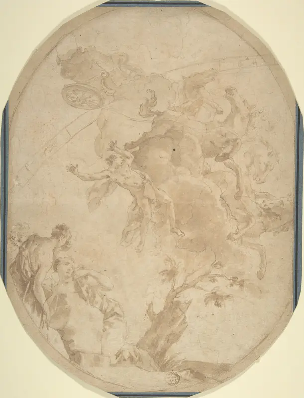Fall of Phaeton Wall Art by Anonymous, Italian, Roman-Bolognese, 17th century - High-Resolution Digital Print