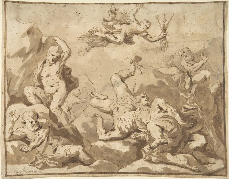 Fall of the Giants Wall Art by Anonymous, Italian, Roman-Bolognese, 17th century - High-Resolution Digital Print