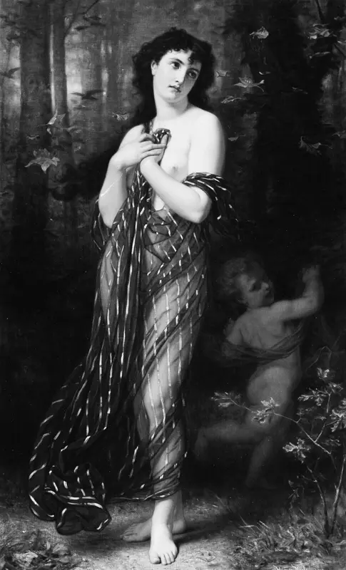 Falling Leaves, Allegory of Autumn Wall Art by Hugues Merle - High-Resolution Digital Print