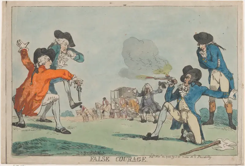 False Courage Wall Art by Thomas Rowlandson - High-Resolution Digital Print