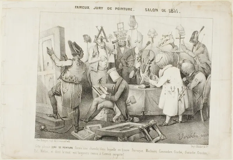 Fameux Jury de Peinture. Salon de 1841 Wall Art by Clément Pruche - High-Resolution Digital Print