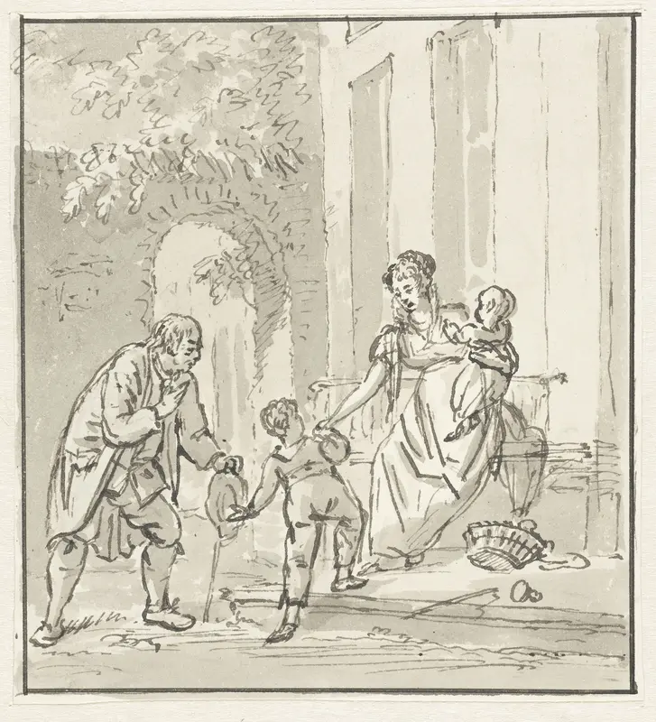 Familie voor een huis Wall Art by Pieter Bartholomeusz. Barbiers - High-Resolution Digital Print