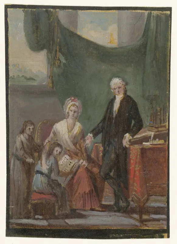 Familiegroep in interieur Wall Art by anonymous - High-Resolution Digital Print
