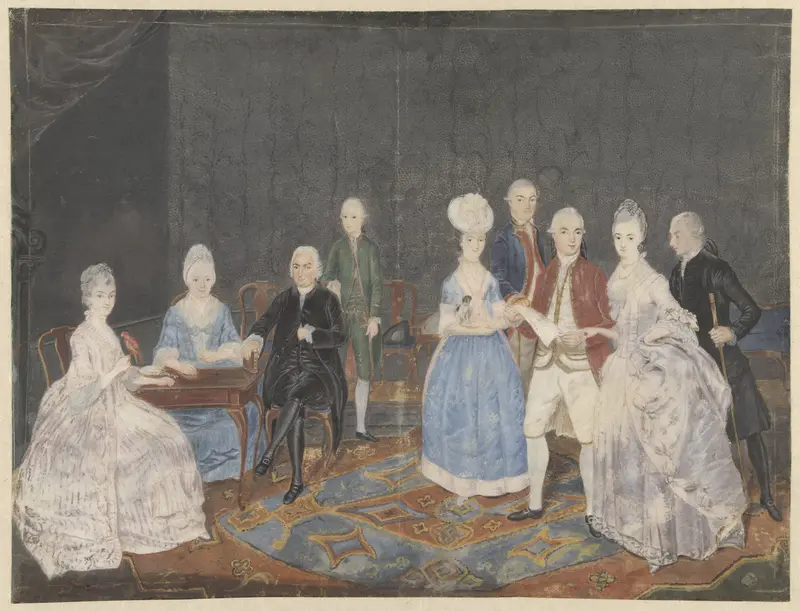 Familiegroep van negen personen Wall Art by anonymous - High-Resolution Digital Print