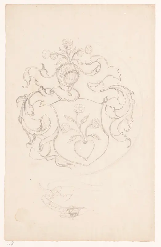 Familiewapen met roos Wall Art by Jan Brandes - High-Resolution Digital Print