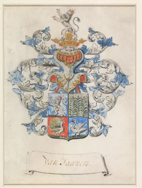 Familiewapen, mogelijk van het geslacht van Zaanen Wall Art by anonymous - High-Resolution Digital Print