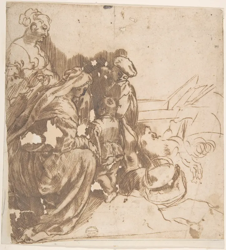 Family Group Wall Art by Anonymous, Italian, Venetian, 17th century - High-Resolution Digital Print