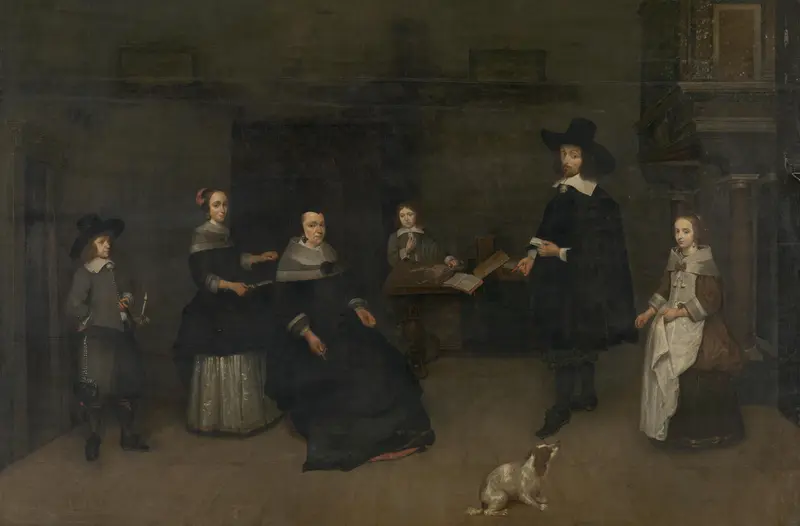 Family scene Wall Art by Unknown - High-Resolution Digital Print