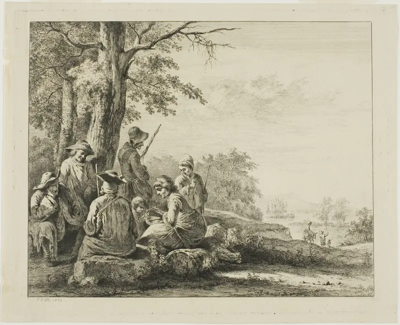 Family Scene in Landscape