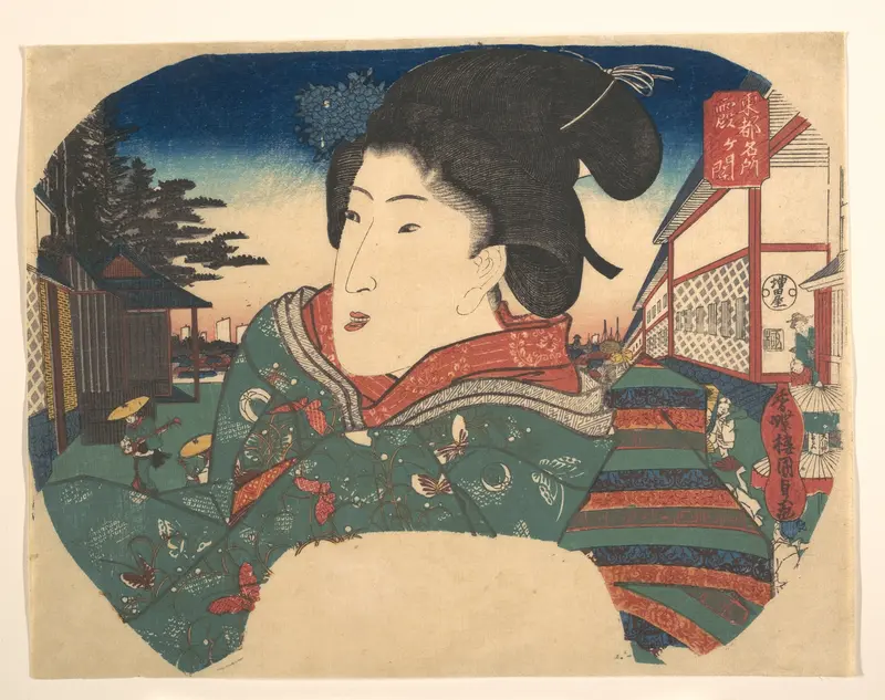 Famous Views of Edo: Kasumigaseki Wall Art by Utagawa Kunisada - High-Resolution Digital Print