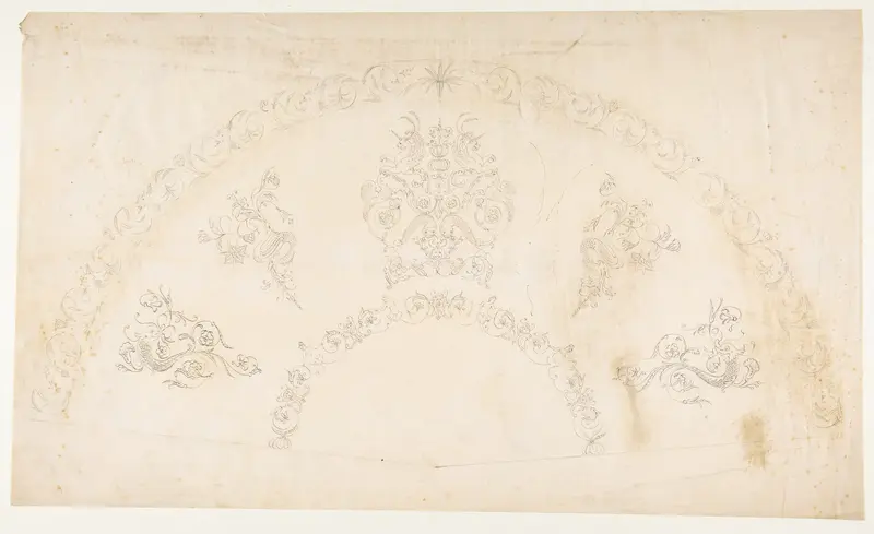 Fan Design with Grotesques Wall Art by Anonymous, French, 19th century - High-Resolution Digital Print