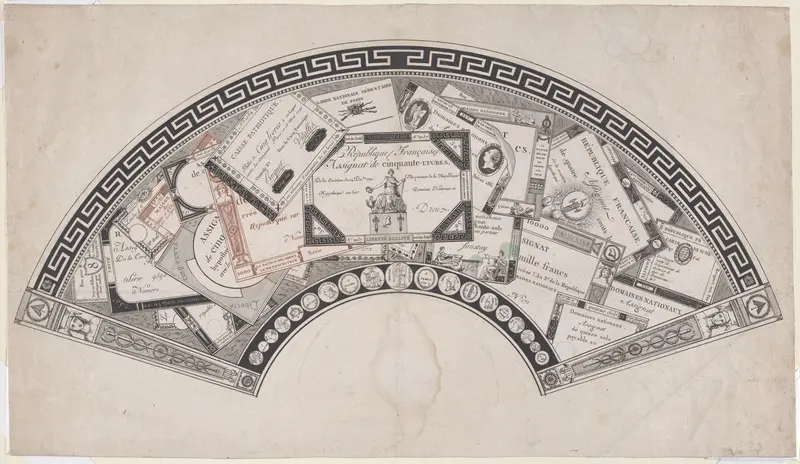 Fan design with Republican assignats (French revolutionary money) Wall Art by Anonymous, French, 18th century - High-Resolution Digital Print