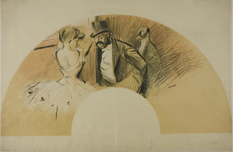 Fan for the Gavarni Ball Wall Art by Jean Louis Forain - High-Resolution Digital Print