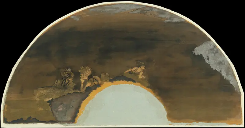 Fan Mount: Dancers Wall Art by Edgar Degas - High-Resolution Digital Print