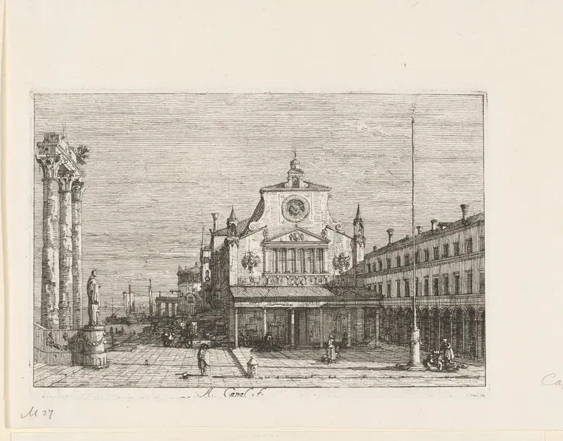 Fantasiegezicht op de S. Giacomo di Rialto Wall Art by Joseph Smith - High-Resolution Digital Print