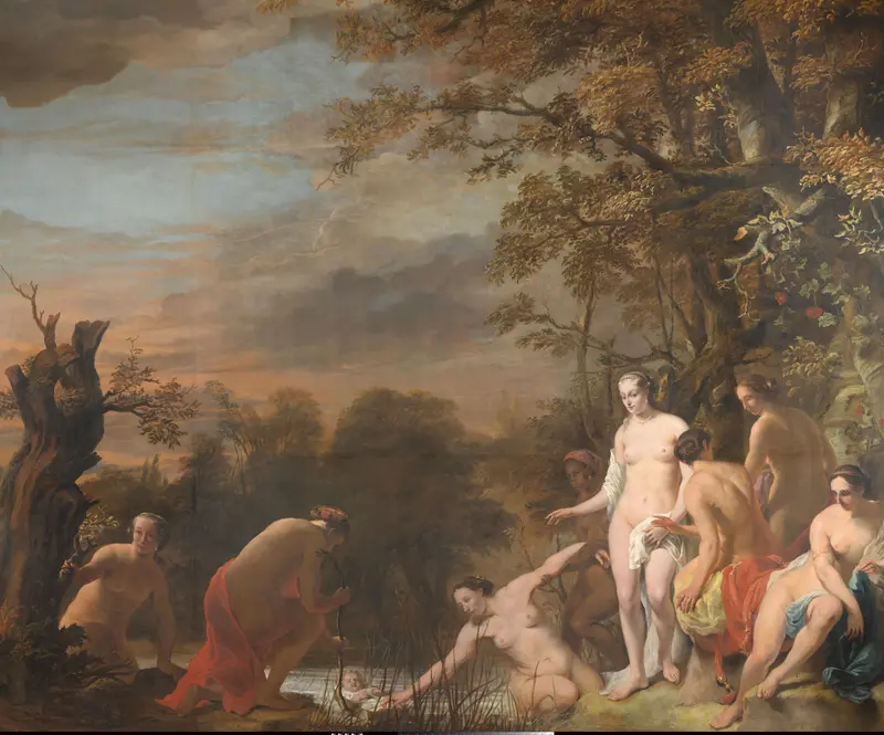Farao's dochter vindt Mozes in het biezen mandje Wall Art by Ferdinand Bol - High-Resolution Digital Print