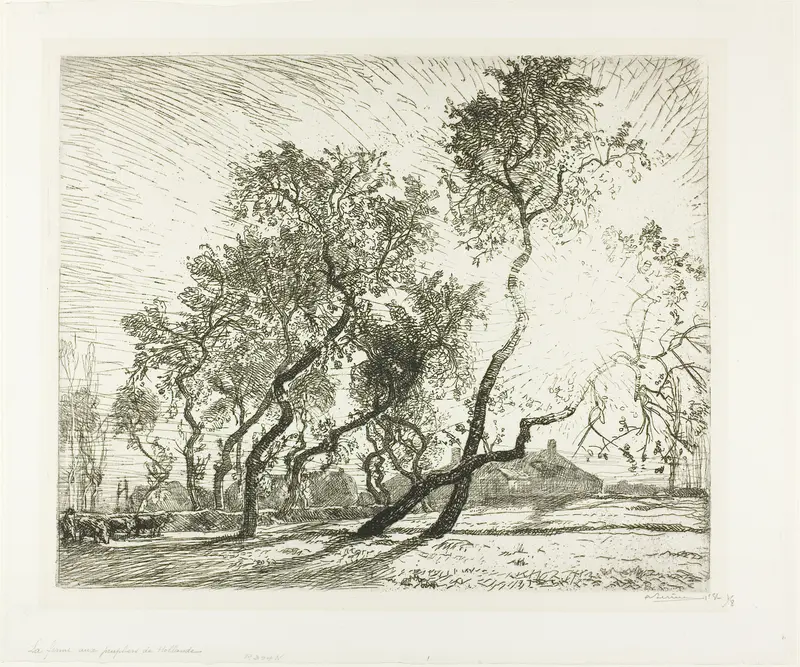 Farm with Dutch Poplars