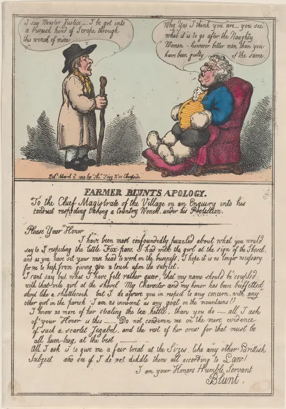 Farmer Blunt's Apology Wall Art by Thomas Rowlandson - High-Resolution Digital Print