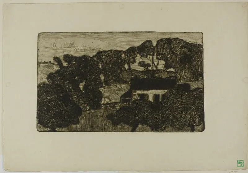Farmhouse Surrounded by Trees