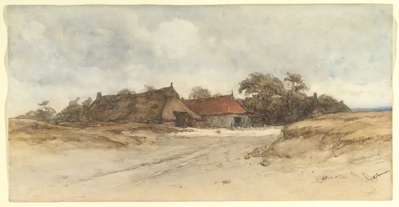 Farmhouses Wall Art by Johannes Bosboom - High-Resolution Digital Print