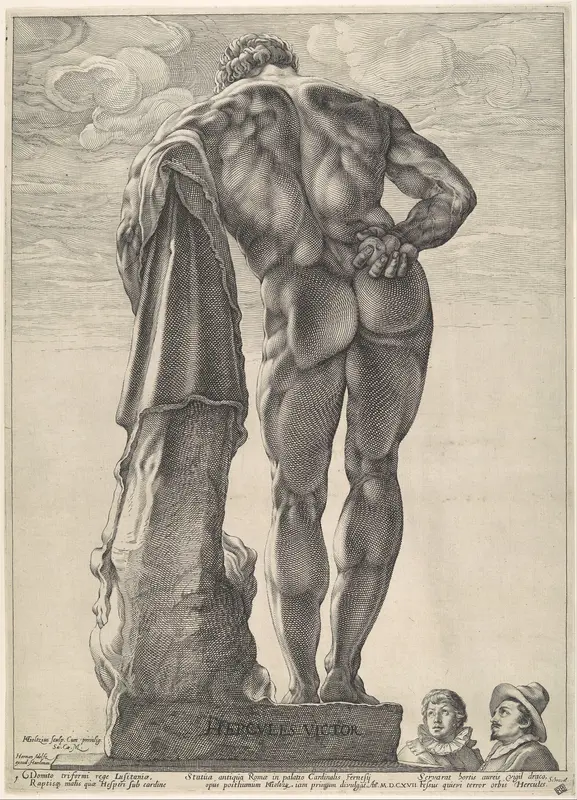 Farnese Hercules Wall Art by Hendrick Goltzius - High-Resolution Digital Print