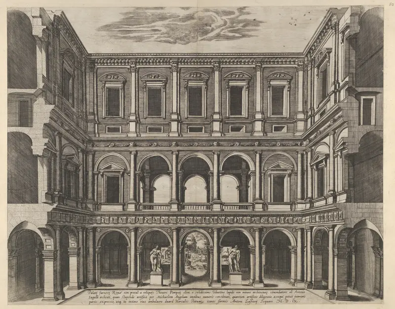 Farnese Palace Interior, from "Speculum Romanae Magnificentiae" Wall Art by Anonymous - High-Resolution Digital Print