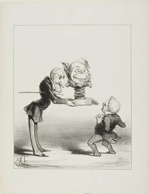 Father Molé bringing New Years gifts to little Thiers, plate 62 from Actualités