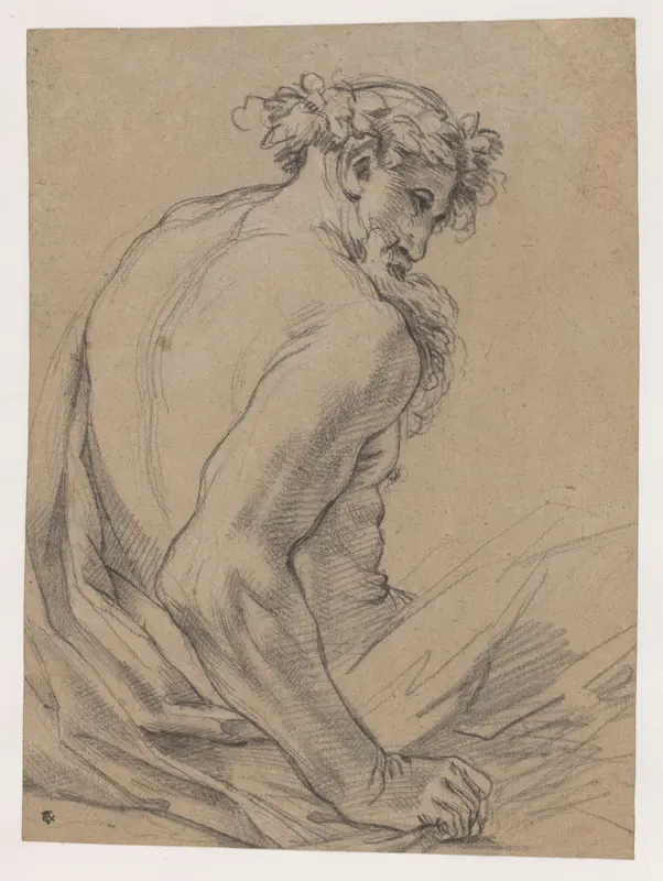 Faun of sater, zittend naar rechts Wall Art by Unknown - High-Resolution Digital Print