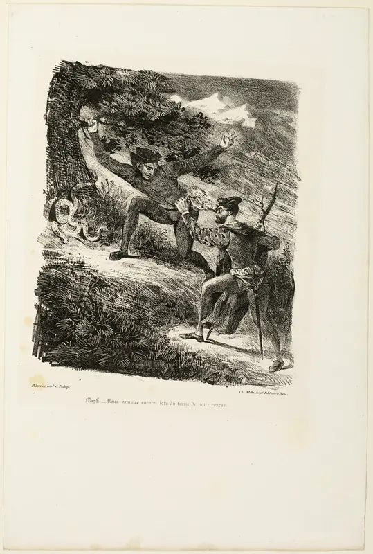 Faust and Mephistopheles in the Harz Mountains, from Faust