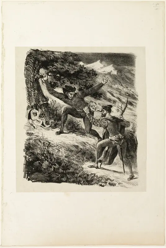 Faust and Mephistopheles in the Harz Mountains