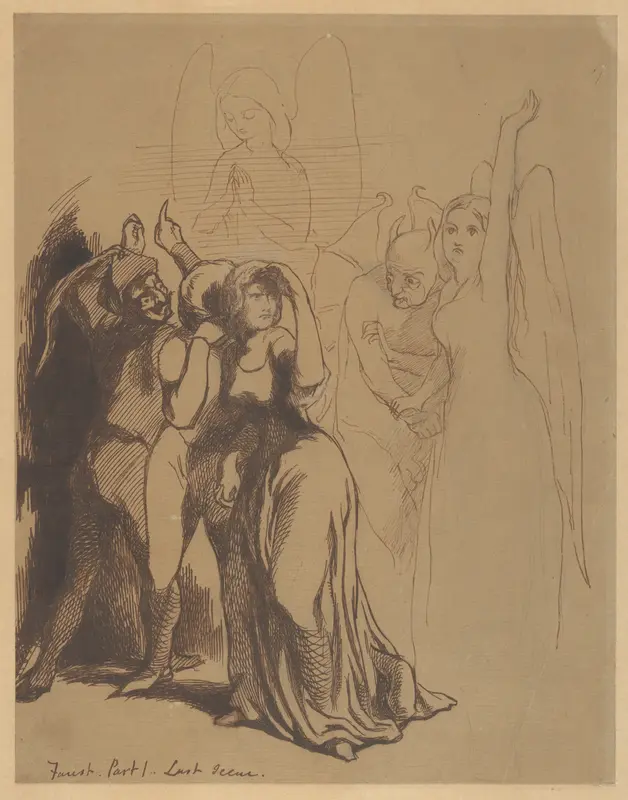 Faust: Part 1. Last Scene Wall Art by Dante Gabriel Rossetti - High-Resolution Digital Print