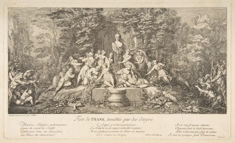 Feast of Diana Wall Art by Claude Gillot - High-Resolution Digital Print